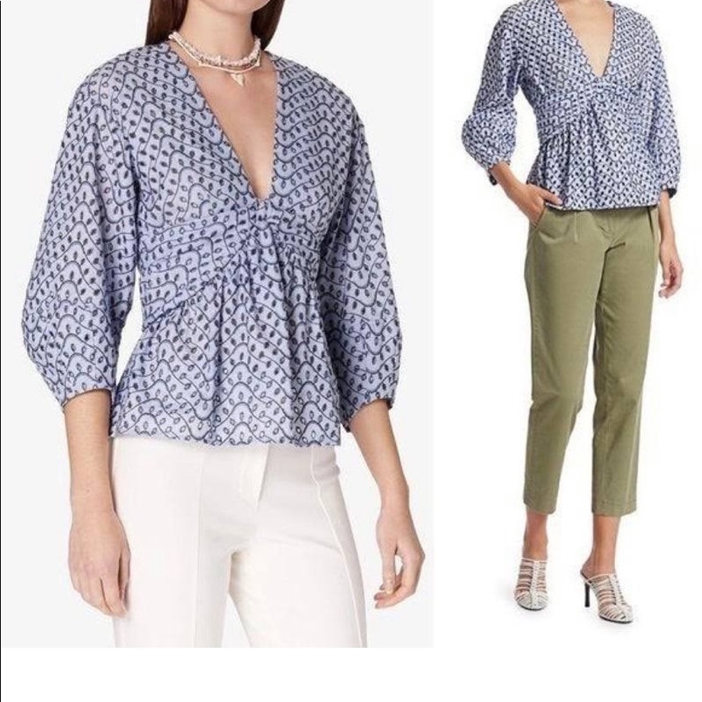 Derek Lam 10 Crosby Eyelet Blouse